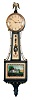 Waltham Watch Co., Waltham, Mass., 8 day weight driven time only banjo wall clock, stamped movement numbered 9451, c1920