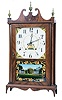 Seth Thomas, Plymouth Hollow, Conn., 30 hour, time and strike weight wood movement pillar and scroll shelf clock.