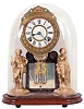 Ansonia Clock Co., New York, NY, "Crystal Palace Extra" shelf clock with a spring driven 8 day time and hour strike movement in a period dome.