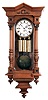 German 3 Weight Grand Sonnerie 8 day Walnut Vienna Regulator, unsigned,