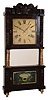 C. & L.C. Ives, Bristol, Conn., 8 days, time and strike weight Ives-type strap brass movement triple decker shelf clock.