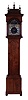 John Benson, Whitehaven, England, tall clock, 8 days, time and strike, weight driven English movement in a Pennsylvania pagoda top walnut case on bun feet with brass dial, silvered chapter ring and moon phase.