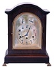 Junghans, Wurttenberg, Germany, mahogany 8 day Westminster chime bracket clock, B32 movement.