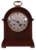 English bracket clock (John Perry, Nottingham) with a German spring driven fusee movement with a ting tang quarter hour strike in a mahogany case.
