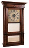 Williams, Orton, Prestons & Co., Farmington, Conn., 8 day, time and strike weight brass movement probably manufactured by Eli Terry, column & cornice shelf clock.