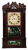 Ephraim Camp, Salem Bridge, Conn., 8 days, time and strike weight brass movement shelf clock.