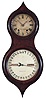 Seth Thomas Clock Co., Thomaston, Conn., "Office Calendar No. 3" or "Peanut" wall hanging clock with an 8 days spring driven timepiece movement with a Mix Brothers patented calendar mechanism in a rosewood veneered case.