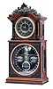 Ithaca Calendar Clock Co., Ithaca, NY, "No. 3 1/2 Parlor", 8 days, time and strike spring brass movement double dial calendar clock.