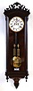 German, unsigned, attributed to Lenzkirch 2-weight Vienna style wall regulator, with open escapement on dial, #28333