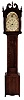 Michael Strieby, Greersburg, Penn., tall case clock, with significant restoration. 8 day, time and strike, weight driven movement in a cherry case with broken arch top, five turned wood finials, star inlaid rosettes and four full columns flanking hood, string inlaid cut corner columns, reeded accents on base and cutout Hepplewhite bracket feet. The painted metal dial with maker's signature has date calendar, sweep seconds and moon phase.