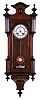 Lenzkirch Clock Co., Germany 8 day, time and strike spring brass movement miniature wall clock. Serial No. 346742