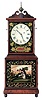 Fraser Forgie, Fryeburg, ME, 8 days, weight brass timepiece movement Massachusetts shelf clock.