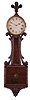 Isaac Randall, St. Albans, Vermont, 8 day, weight brass movement Patent or banjo timepiece.