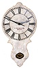 E. Howard & Co., Boston, Mass., "Model No. 17" marble front wall clock, Roman numeral dial, and the lower section with orifice containing reverse gold leafed glass showing pendulum bob. And with counter-balanced wheel work to compensate for large hands, F/S regulation nut at top center of case.