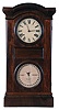 Seth Thomas Clock Co., Thomaston, Conn., "Parlor Calendar No. 1" shelf clock with a weight driven 8 day time and strike lyre movement with a Mix Brothers patented perpetual calendar mechanism in a rosewood veneered case.