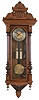 Gustav Becker, Germany, walnut 2 weight 8 day time and strike Vienna regulator, Medaille D'Or movement #102775