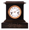 E. N. Welch Mfg. Co., Forestville, Conn., "No. 9 Iron" mantel clock with 8 day time & strike baby Patti movement.