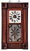 Chauncey Jerome, Bristol, Conn., miniature 30 hour weight-driven shelf clock in Empire flat pilaster case with Wm. B. Fenn tablet.
