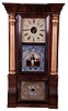 William L. Gilbert Clock Co., Winsted, Conn., 8 day, time and strike weight brass movement column & cornice shelf clock.