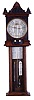 Admiral Fitzroy, "Improved Torricelli Barometer", English, in an oak case with carved top and carved bone stations for bone knobs for indicator hands. The enamel backing the barometer and above thermometer gives full details on use of the instrument and below that is a storm glass.