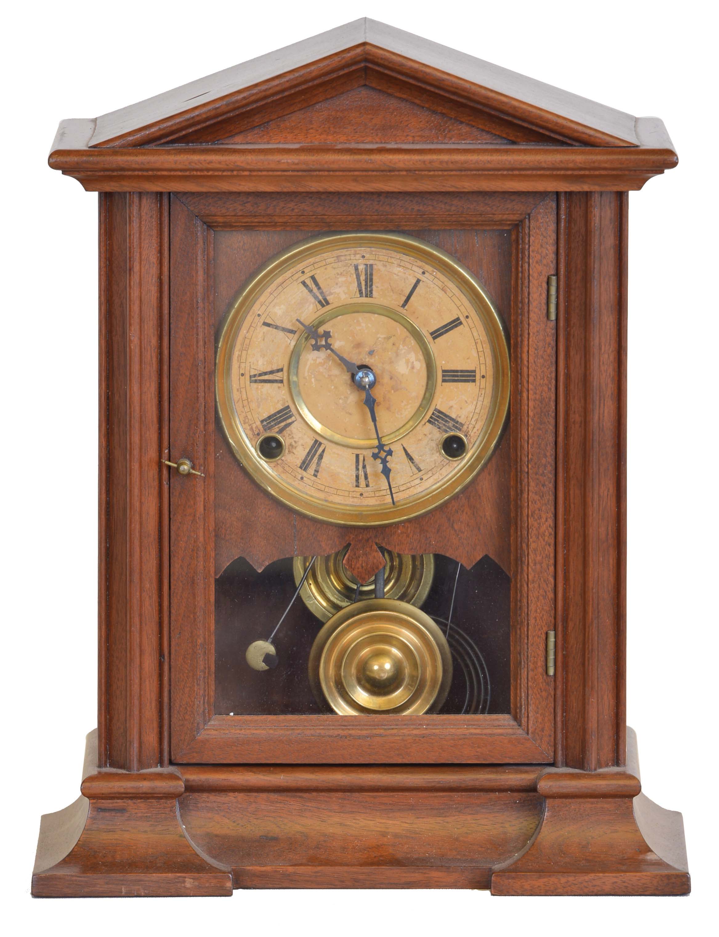 E. Ingraham & Co., Bristol, Conn., "Episode", 8 day, time and strike spring brass movement mantel clock. — Antique Clocks Price Guide