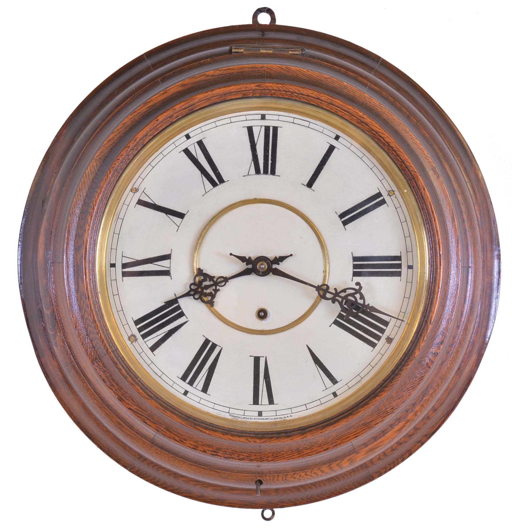 Waterbury Clock Co., Waterbury, Conn., 8 day, spring brass movement gallery timepiece. — Antique Clocks Price Guide