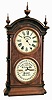 Southern Calendar Clock Co., St. Louis, MO, "Fashion No. 2" shelf clock with an 8 day spring driven time and strike brass Seth Thomas movement with a R. T. Andrews perpetual calendar mechanism in a walnut case.