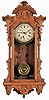 E. Ingraham & Co., Bristol, Conn., "Pacific", 8 days, spring brass movement calendar wall clock.