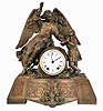 Seth Thomas Sons & Co., New York, NY, "No. 8011" statue clock with a 15 day spring driven time and strike movement in a cast metal case.