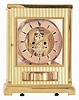 Jaeger LeCoultre, Switzerland, "Atmos Tuxedo" model 522 calibre movement perpetual gold- plated brass and glass time only mantel clock, serial number 61873