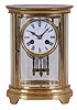 French, CH. Hour, 8 day, time and strike spring brass movement crystal regulator in oval case retailed by J.E. Caldwell & Co.