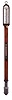 Whyte, Glasgow, Scotland gimballed marine mercury stick barometer with thermometer inset in midle of mahogany case