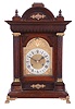 Germany, Junghans, 8 day, time and strike spring brass movement with chime on the quarter hour bracket clock.