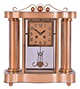 French, 8 day, time and strike spring brass movement Art- Deco crystal regulator mantel clock.