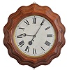 E. Ingraham & Co., Bristol, Conn. "14" Corrugated", 8 day, time and strike spring brass movement wall timepiece.