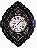 French Morbier 8 day time and strike ebonized wood bakery wall clock, dial signed Cortial- Faugier, LePuy