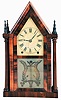 Daniel Pratt & Sons, Boston, Mass, (Brewster & Ingrahams) 8 day, time and strike spring brass movement 4- column Sharp Gothic or Steeple clock.