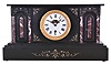 Boston Clock Co., Boston, Mass., 8 day, spring brass lever movement marble mantel clock.