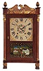 Atkins & Downs for George Mitchell, Bristol, Conn., 30 hour, time and strike weight wood movement full gilt top columns & gilt eagle splat shelf clock.