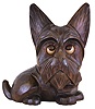 Oswald Uhrenfabrik, "Scottie" rotating eye clock rare large model, carved wooden case, with the eyes serving as hour and minute hands, 8 day timepiece movement