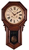 Ansonia Clock Co., New York, NY, "Regulator B", 8 day, time and strike spring brass movement wall clock.