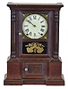 Atkins Clock Co., Bristol, Conn., "London Model", 30 day, time and strike fusee- spring brass movement shelf clock. Another example of this clock and movement is illustrated in "The Clocks of Irenus Atkins by Philip C. Gregory and Robert M. King" pg 81