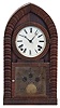 Forestville Mfg. Co., (J.C. Brown), Bristol, Conn., 8 day, time and strike spring brass movement ripple front Round Gothic or "beehive" shelf clock.