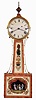 Fraiser Forgie, Fryeburg, Maine, reproduction 8 day, weight brass movement Patent or banjo timepiece.