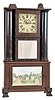 Austin Chittendon, Lexington, Mass., 30 hour, time and strike weight wood movement hollow column shelf clock.