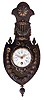 France, miniature hanging clock, faux tortoise shell veneered barometer style case with gilt, neoclassical ornament, and gilt clock case, Roman numeral enamel dial, 8 day timepiece movement with cylinder platform