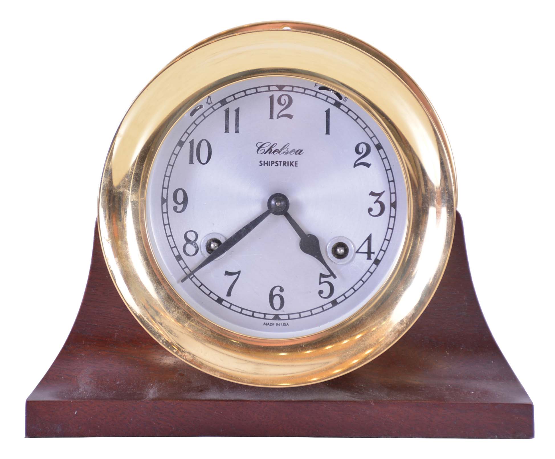 Chelsea Clock Co., Boston, Mass., "Shipstrike", 8 day, time and strike spring driven, lever movement "Ship's Bell" clock. — Antique Clocks Price Guide