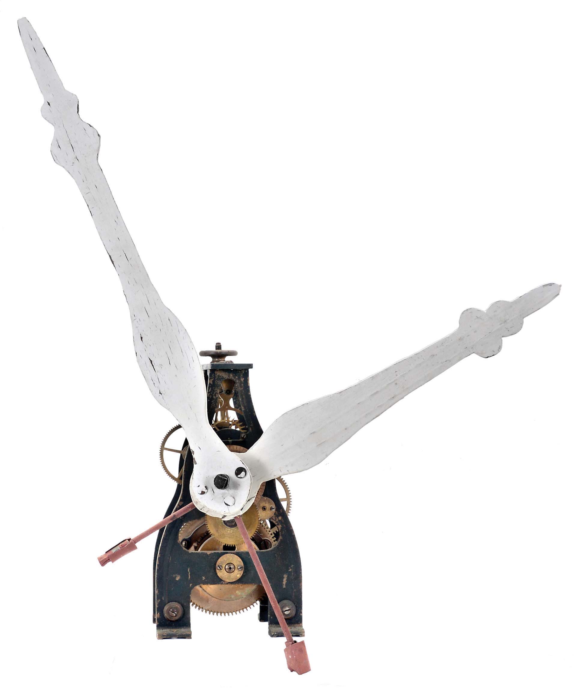 E. Howard & Co., Boston, Mass., "No. 00 Timepiece" tower or street clock, 8 day, time only, weight driven movement including one set of wooden tower clock hands, motion works, weights and pendulum — Antique Clocks Price Guide