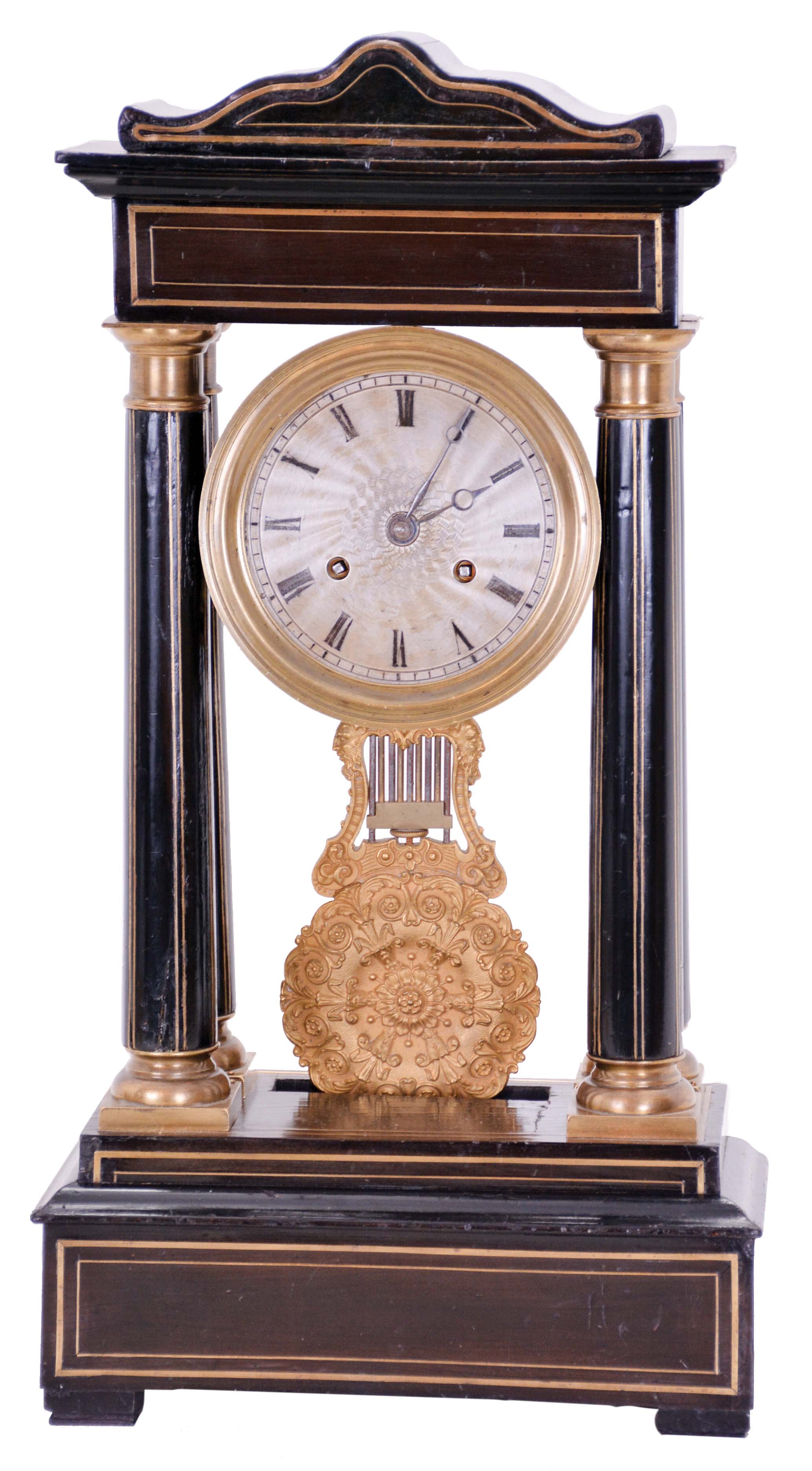 French, Vincenti & Cie, 8 day, time and strike spring driven movement 4-column Empire mantel clock. — Antique Clocks Price Guide