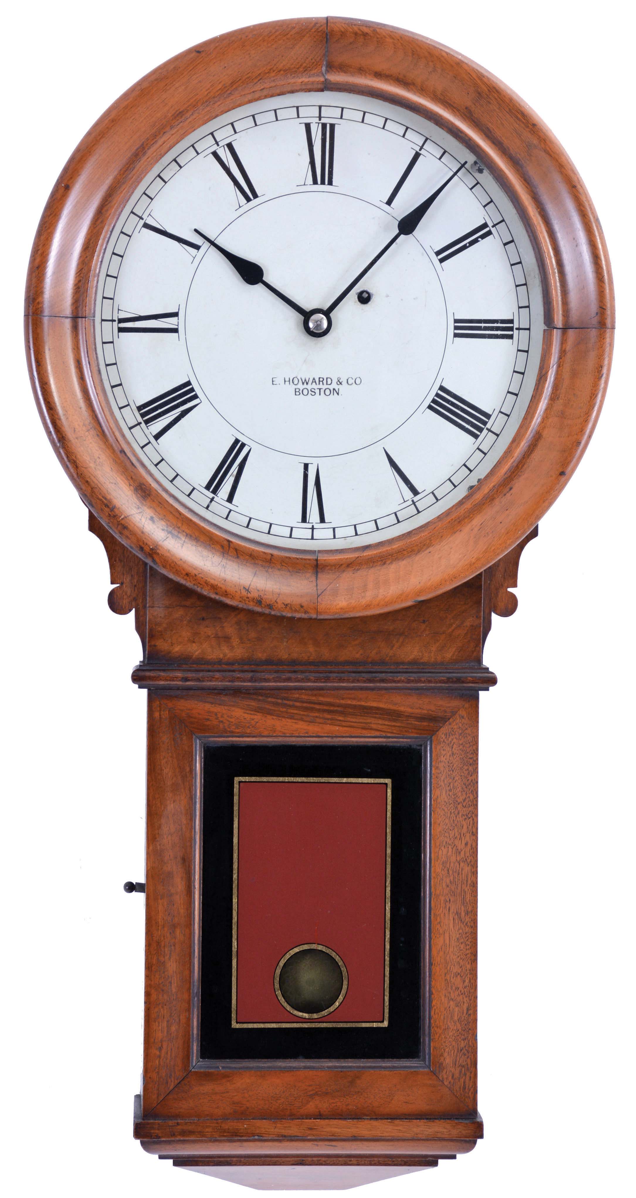 E. Howard & Co., Boston, Mass., "Regulator No. 70", 8 day, weight driven, brass movement regulator wall timepiece. — Antique Clocks Price Guide